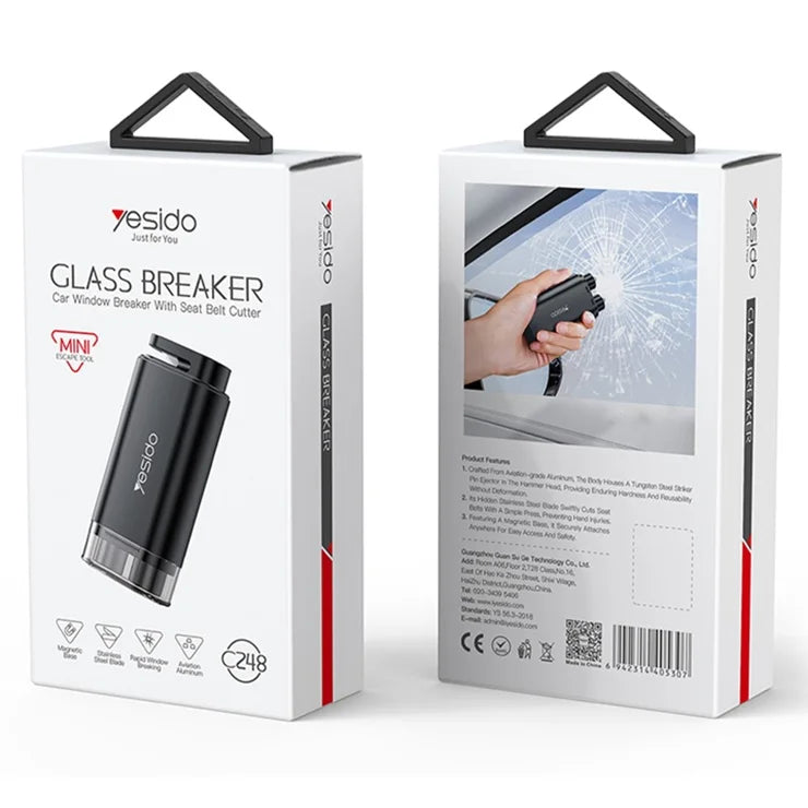 Yesido C248 Car Window Glass Breaker with Seat Belt Cutter