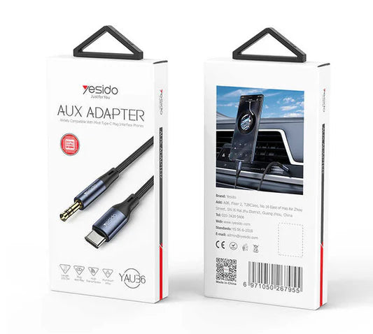 Yesido YAU36 Type-C to 3.5mm AUX Audio Adapter Cable