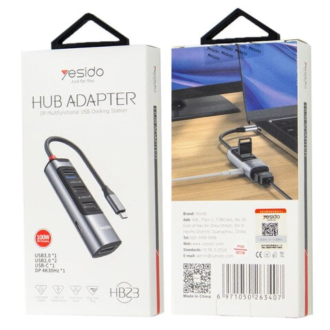 Yesido HB19 6-in-1 Multifunctional USB Docking Station
