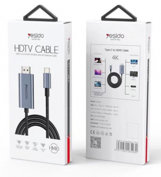 Yesido HM10 USB-C to HDMI 4K 60Hz Ultra HD Extension Cable.