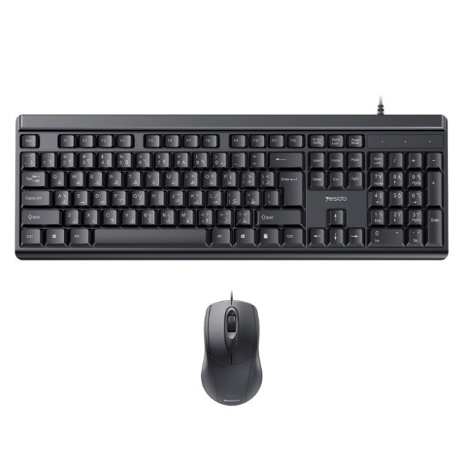 YESIDO KB18 USB Interface Wired Keyboard and Mouse Set